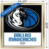 Trends International NBA Dallas Mavericks - Logo 21 Wall Poster, 22.375" x 34", Gold Framed Version view 3