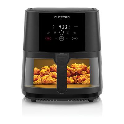 ChefmanTurboTouch Easy View Air Fryer, The Most Convenient AndHealthyWayToCook Oil-Free, Watch Food Cook To Crispy And Low-Calorie Finish Through Convenient Window, 8 Qt