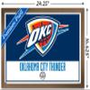 Trends International NBA Oklahoma City Thunder - Logo 21 Wall Poster, 14.725" x 22.375", Bronze Framed Version view 3