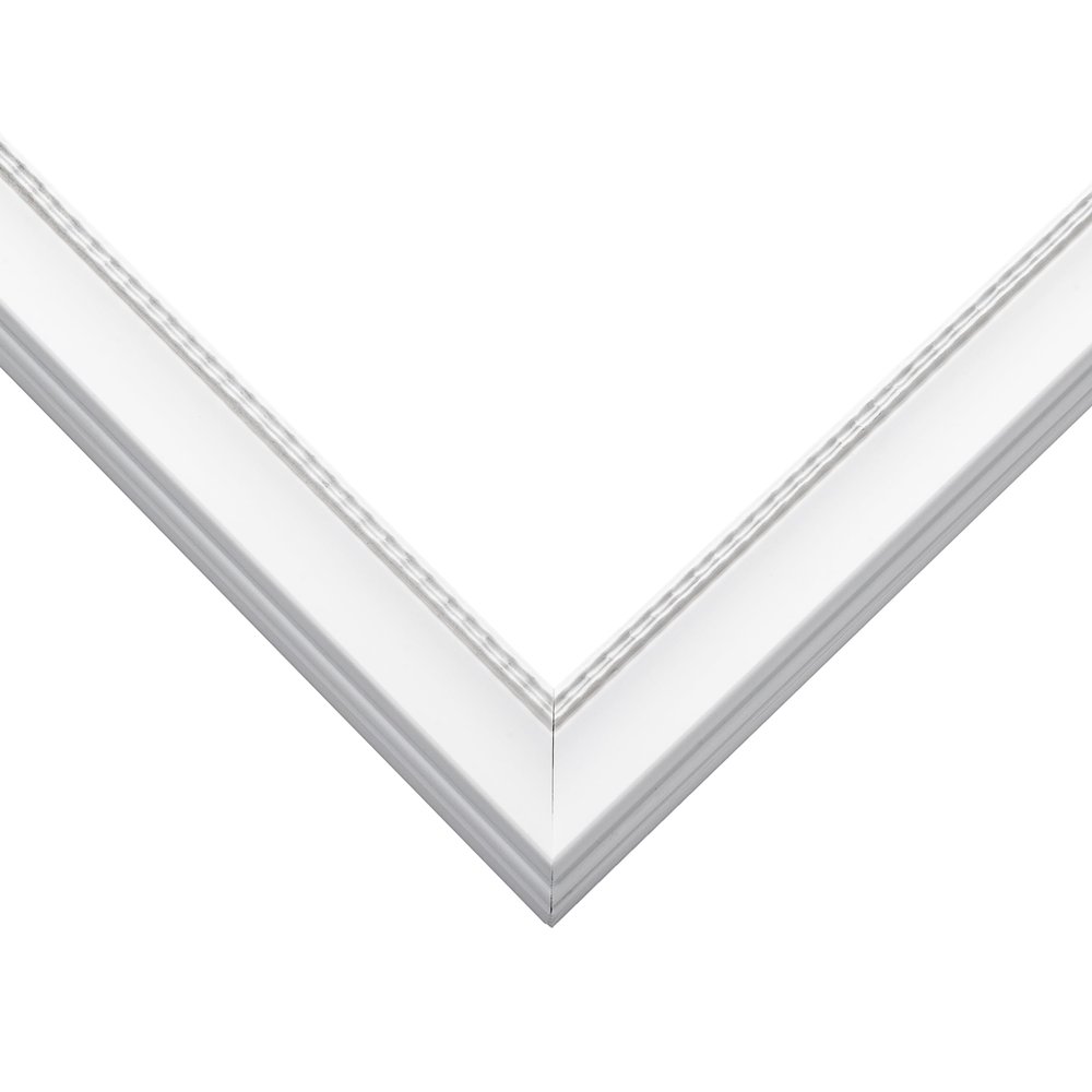 10x14 Frame White Real Wood Picture Frame Width 1.25 Inches | Interior Frame Depth 0.5 Inches | Garrin White Traditional Photo Frame Complete with UV Acrylic, Foam Board Backing & Hanging Hardware