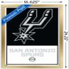 Trends International NBA San Antonio Spurs - Logo 21 Wall Poster, 14.725" x 22.375", Gold Framed Version view 3