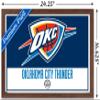 Trends International NBA Oklahoma City Thunder - Logo 21 Wall Poster, 14.725" x 22.375", Mahogany Framed Version view 3