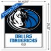 Trends International NBA Dallas Mavericks - Logo 21 Wall Poster, 14.725" x 22.375", White Framed Version view 3