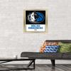Trends International NBA Dallas Mavericks - Logo 21 Wall Poster, 14.725" x 22.375", Gold Framed Version view 2