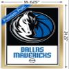 Trends International NBA Dallas Mavericks - Logo 21 Wall Poster, 14.725" x 22.375", Gold Framed Version view 3