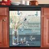 Floral Butterfly Dishwasher Magnet Cover -When You Believe Beyond What Your Eyes Can See Decals Magnetic Decoration,Flower Vase Dishwasher Magnets Decal for Home Kitchen Appliance Decor 23"x26" view 2