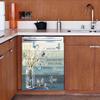 Floral Butterfly Dishwasher Magnet Cover -When You Believe Beyond What Your Eyes Can See Decals Magnetic Decoration,Flower Vase Dishwasher Magnets Decal for Home Kitchen Appliance Decor 23"x26" view 4