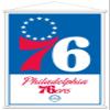 Trends International NBA Philadelphia 76ers - Logo 21 Wall Poster, 22.375" x 34", Premium Print and White Hanger Bundle view 1