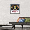 Trends International NBA Denver Nuggets - Logo 21 Wall Poster, 14.725" x 22.375", Barnwood Framed Version view 2