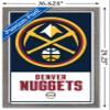 Trends International NBA Denver Nuggets - Logo 21 Wall Poster, 14.725" x 22.375", Barnwood Framed Version view 3