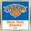 Trends International NBA New York Knicks - Logo 21 Wall Poster, 14.725" x 22.375", Gold Framed Version view 1
