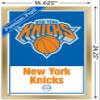 Trends International NBA New York Knicks - Logo 21 Wall Poster, 14.725" x 22.375", Gold Framed Version view 3