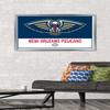 Trends International NBA New Orleans Pelicans - Logo 21 Wall Poster, 22.375" x 34", Silver Framed Version view 2