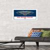 Trends International NBA New Orleans Pelicans - Logo 21 Wall Poster, 14.725" x 22.375", White Framed Version view 2