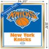 Trends International NBA New York Knicks - Logo 21 Wall Poster, 22.375" x 34", Gold Framed Version view 3