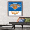 Trends International NBA New York Knicks - Logo 21 Wall Poster, 22.375" x 34", Mahogany Framed Version view 2