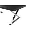 Pangea Home Alexa Modern Wood Veneer & High Polished Steel Dining Table in Black view 4