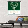 Trends International NBA Milwaukee Bucks - Logo 21 Wall Poster, 22.375" x 34", Poster & Clip Bundle view 2
