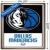 Trends International NBA Dallas Mavericks - Logo 21 Wall Poster, 22.375" x 34", Bronze Framed Version view 3