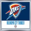 Trends International NBA Oklahoma City Thunder - Logo 21 Wall Poster, 14.725" x 22.375", Silver Framed Version view 1