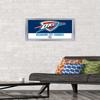 Trends International NBA Oklahoma City Thunder - Logo 21 Wall Poster, 14.725" x 22.375", Silver Framed Version view 2