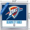 Trends International NBA Oklahoma City Thunder - Logo 21 Wall Poster, 14.725" x 22.375", Silver Framed Version view 3