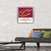 Trends International NBA Cleveland Cavaliers - Logo 21 Wall Poster, 14.725" x 22.375", Silver Framed Version view 2