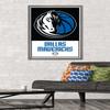 Trends International NBA Dallas Mavericks - Logo 21 Wall Poster, 22.375" x 34", Barnwood Framed Version view 2