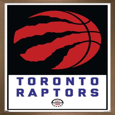 Trends International NBA Toronto Raptors - Logo 21 Wall Poster, 14.725" x 22.375", Bronze Framed Version