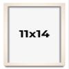 11x14 Frame White Wheat Solid Wood Picture Frame | Moulding Width 0.75 Inches | Interior Depth 0.5 Inches | Light Wood Traditional Photo Frame Complete with UV Acrylic, Foam Backing & Hanging Hardware view 1
