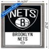 Trends International NBA Brooklyn Nets - Logo 21 Wall Poster, 14.725" x 22.375", Barnwood Framed Version view 3