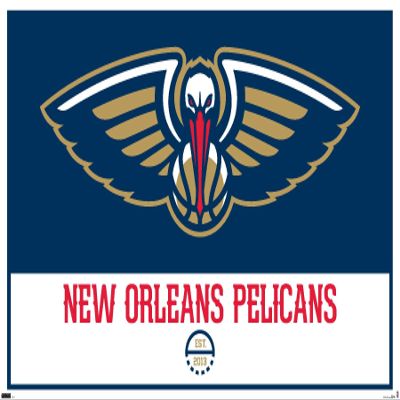 Trends International NBA New Orleans Pelicans - Logo 21 Wall Poster, 22.375" x 34", Premium Unframed Version