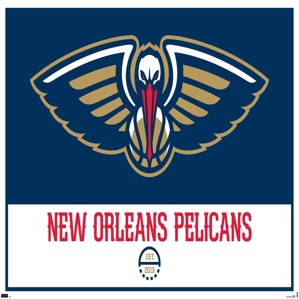 Trends International NBA New Orleans Pelicans - Logo 21 Wall Poster, 22.375" x 34", Premium Unframed Version