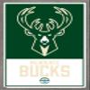Trends International NBA Milwaukee Bucks - Logo 21 Wall Poster, 14.725" x 22.375", Barnwood Framed Version view 1