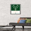 Trends International NBA Milwaukee Bucks - Logo 21 Wall Poster, 14.725" x 22.375", Barnwood Framed Version view 2