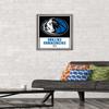 Trends International NBA Dallas Mavericks - Logo 21 Wall Poster, 14.725" x 22.375", Barnwood Framed Version view 2