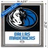 Trends International NBA Dallas Mavericks - Logo 21 Wall Poster, 14.725" x 22.375", Barnwood Framed Version view 3