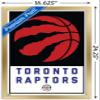 Trends International NBA Toronto Raptors - Logo 21 Wall Poster, 14.725" x 22.375", Gold Framed Version view 3