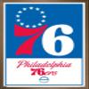 Trends International NBA Philadelphia 76ers - Logo 21 Wall Poster, 14.725" x 22.375", Bronze Framed Version view 1