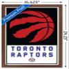 Trends International NBA Toronto Raptors - Logo 21 Wall Poster, 14.725" x 22.375", Mahogany Framed Version view 3