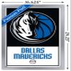 Trends International NBA Dallas Mavericks - Logo 21 Wall Poster, 14.725" x 22.375", Silver Framed Version view 3