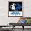Trends International NBA Dallas Mavericks - Logo 21 Wall Poster, 22.375" x 34", Mahogany Framed Version view 2