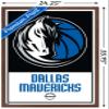 Trends International NBA Dallas Mavericks - Logo 21 Wall Poster, 22.375" x 34", Mahogany Framed Version view 3