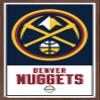 Trends International NBA Denver Nuggets - Logo 21 Wall Poster, 14.725" x 22.375", Mahogany Framed Version view 1