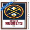 Trends International NBA Denver Nuggets - Logo 21 Wall Poster, 14.725" x 22.375", Mahogany Framed Version view 3
