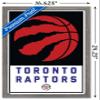 Trends International NBA Toronto Raptors - Logo 21 Wall Poster, 14.725" x 22.375", Barnwood Framed Version view 3