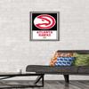Trends International NBA Atlanta Hawks - Logo 21 Wall Poster, 14.725" x 22.375", Barnwood Framed Version view 2