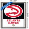Trends International NBA Atlanta Hawks - Logo 21 Wall Poster, 14.725" x 22.375", Barnwood Framed Version view 3