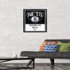 Trends International NBA Brooklyn Nets - Logo 21 Wall Poster, 14.725" x 22.375", Black Framed Version view 2