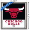 Trends International NBA Chicago Bulls - Logo 21 Wall Poster, 14.725" x 22.375", Barnwood Framed Version view 3